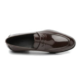 Herrloafers i konstläder med penny-detaljer