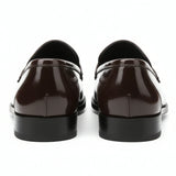 Herrloafers i konstläder med penny-detaljer