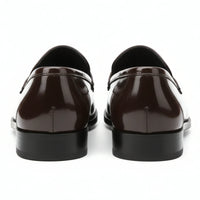 Herrloafers i konstläder med penny-detaljer