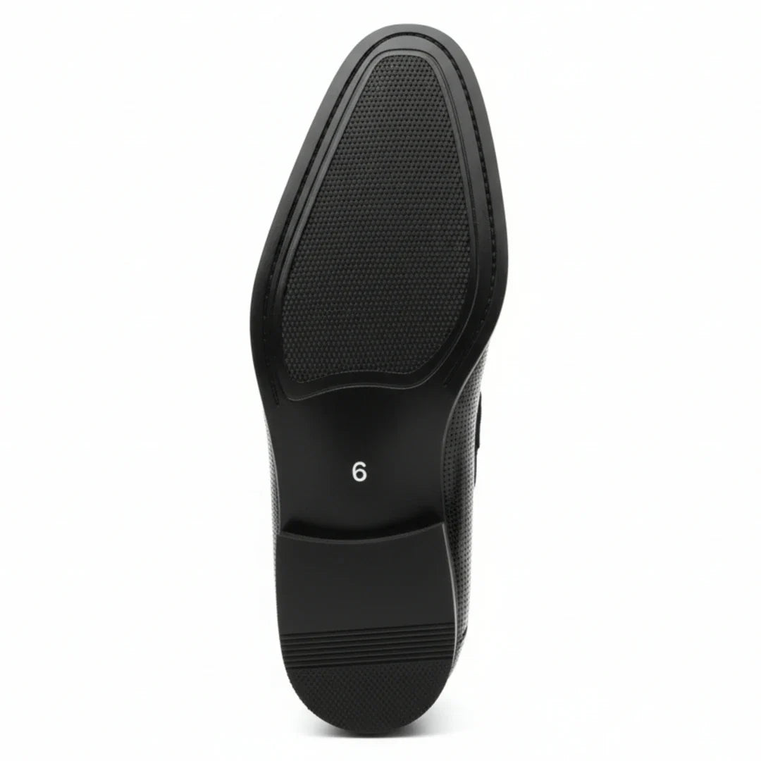 Herrloafers i konstläder med penny-motiv