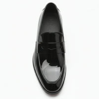 Herrloafers i konstläder med penny-motiv