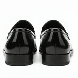 Herrloafers i konstläder med penny-motiv