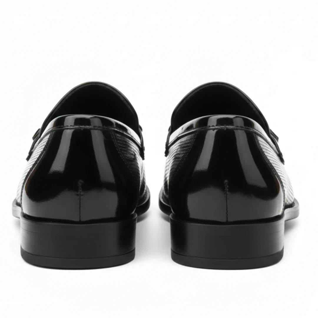 Herrloafers i konstläder med penny-motiv