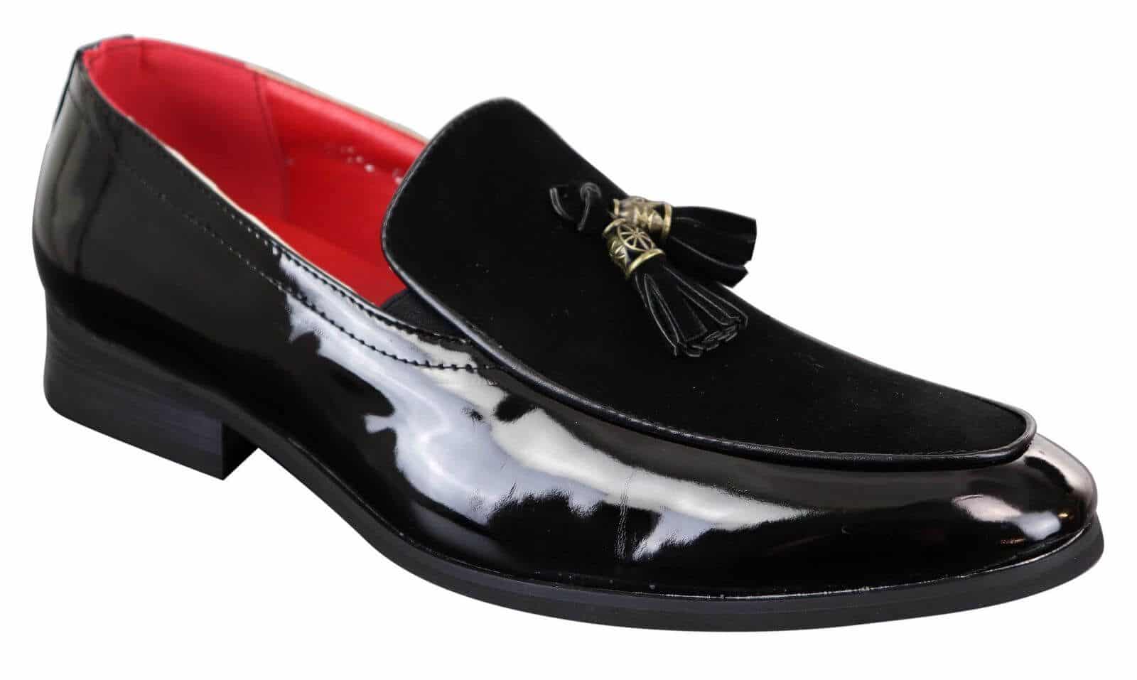 Herrloafers i konstläder och mocka