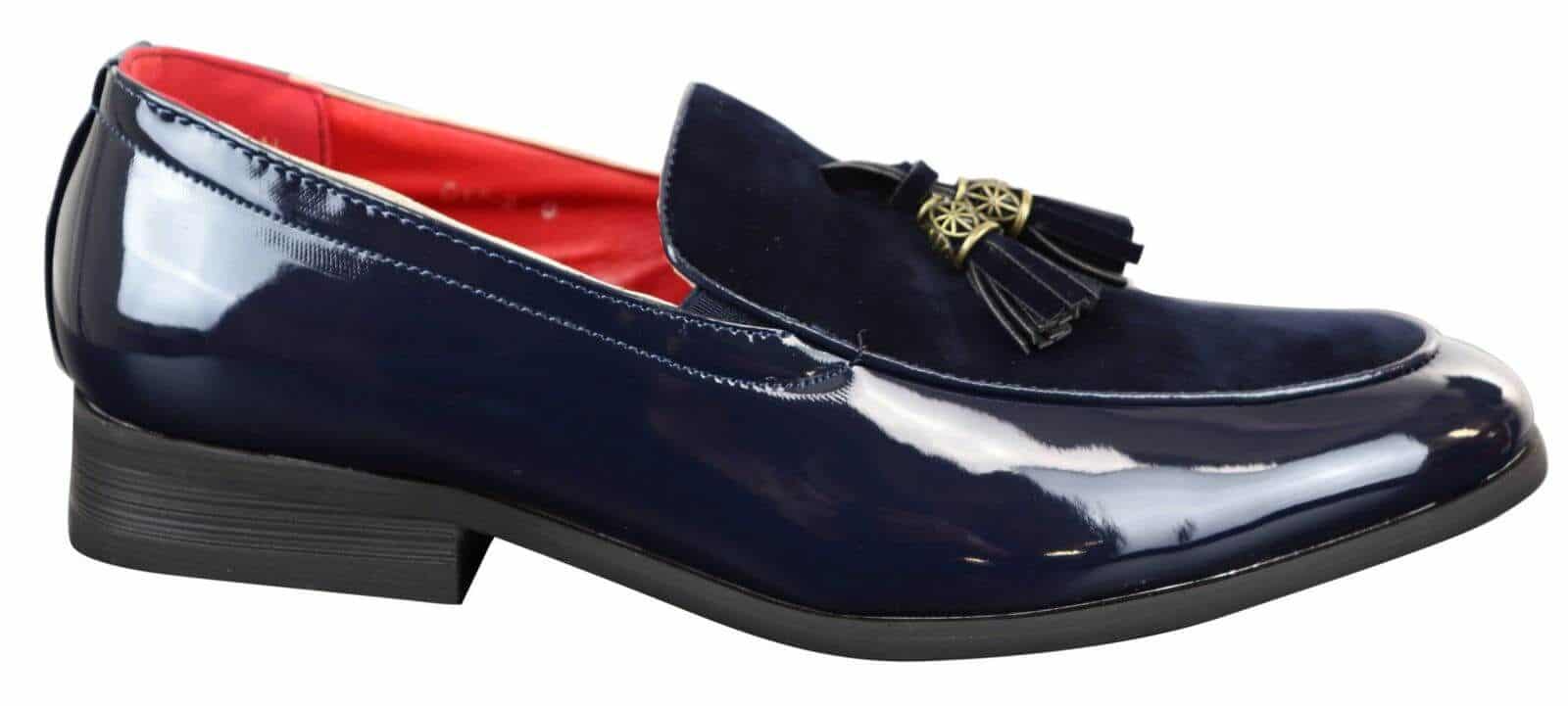 Herrloafers i konstläder och mocka