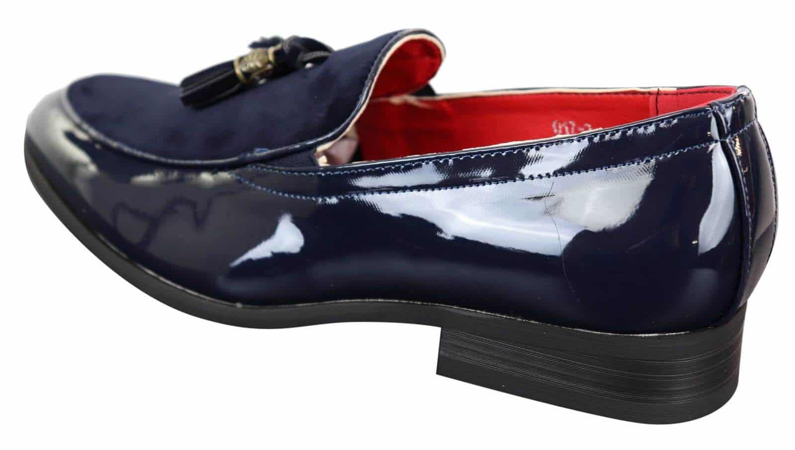 Herrloafers i konstläder och mocka