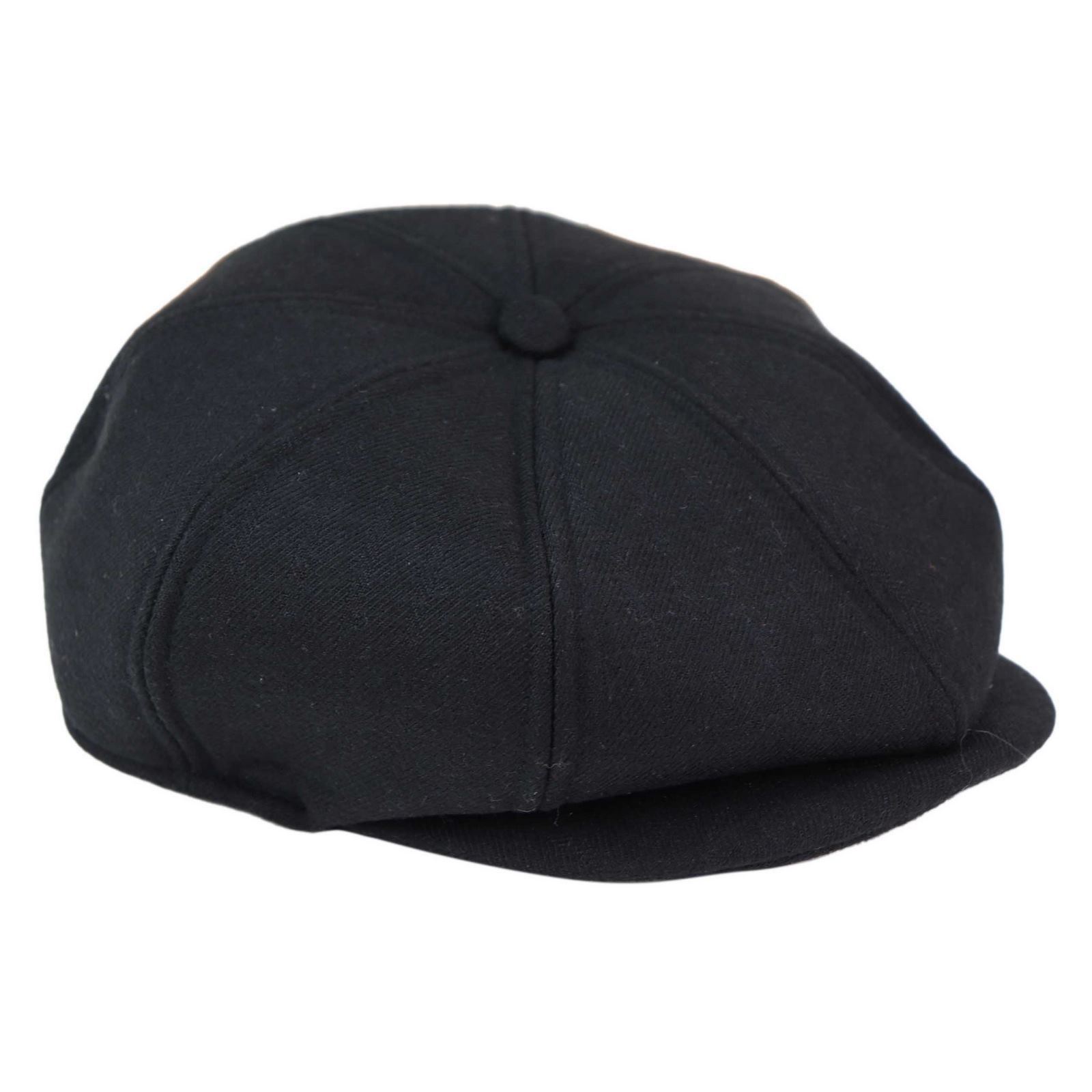 Herr 8 Panel Peaky Blinders Hatt - Svart