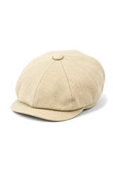 Herr 8-panelers Razor sommarbeige Baker Boy-hatt i bomull Blinders Newsboy-keps Shelby