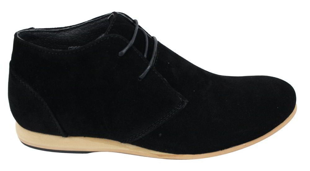 Herr Svarta Beige Bruna Marinblå Ökenstövlar Skor Mocka Höga Ankelboots Chelsea