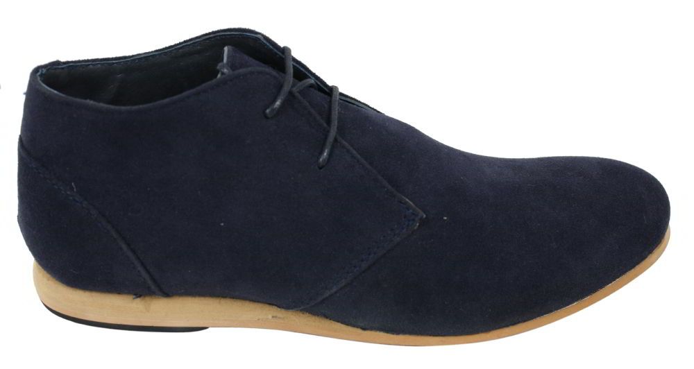 Herr Svarta Beige Bruna Marinblå Ökenstövlar Skor Mocka Höga Ankelboots Chelsea