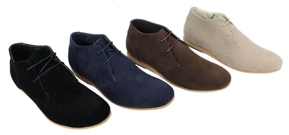 Herr Svarta Beige Bruna Marinblå Ökenstövlar Skor Mocka Höga Ankelboots Chelsea