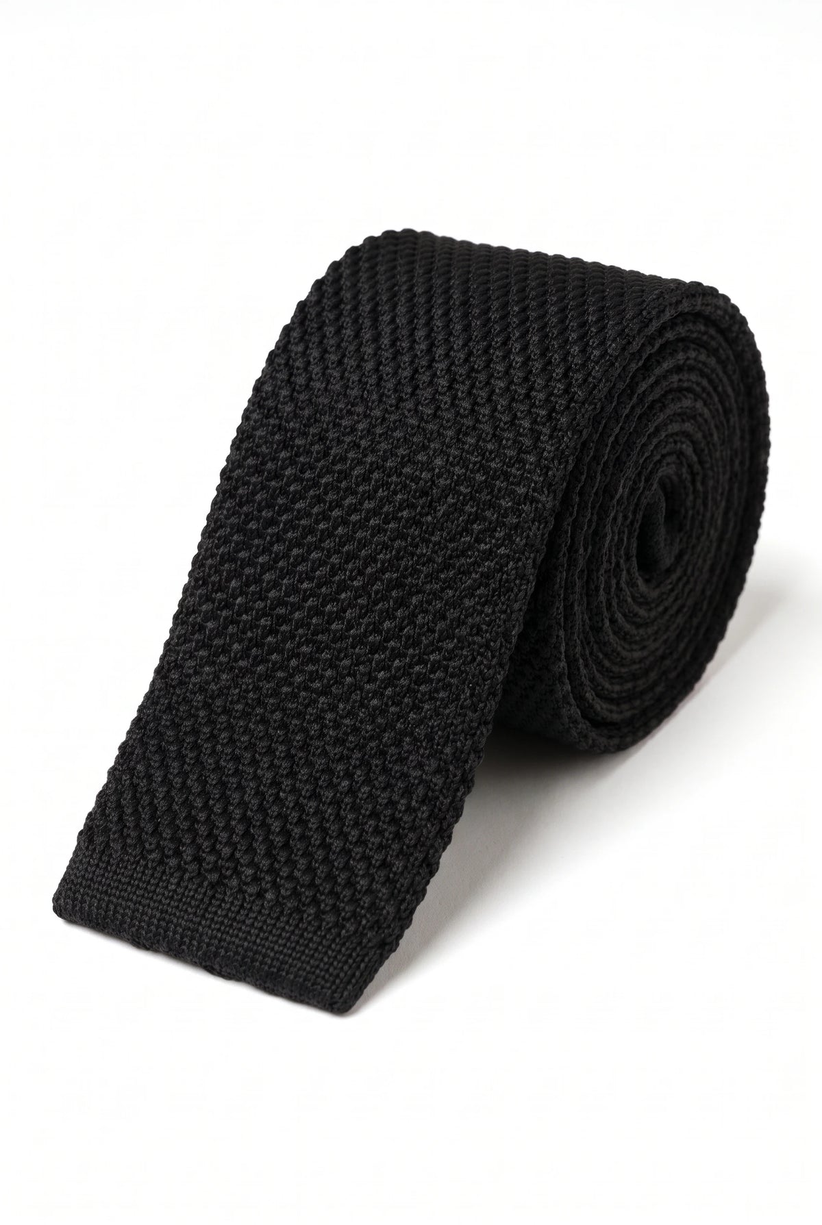 Svart stickad slips för män