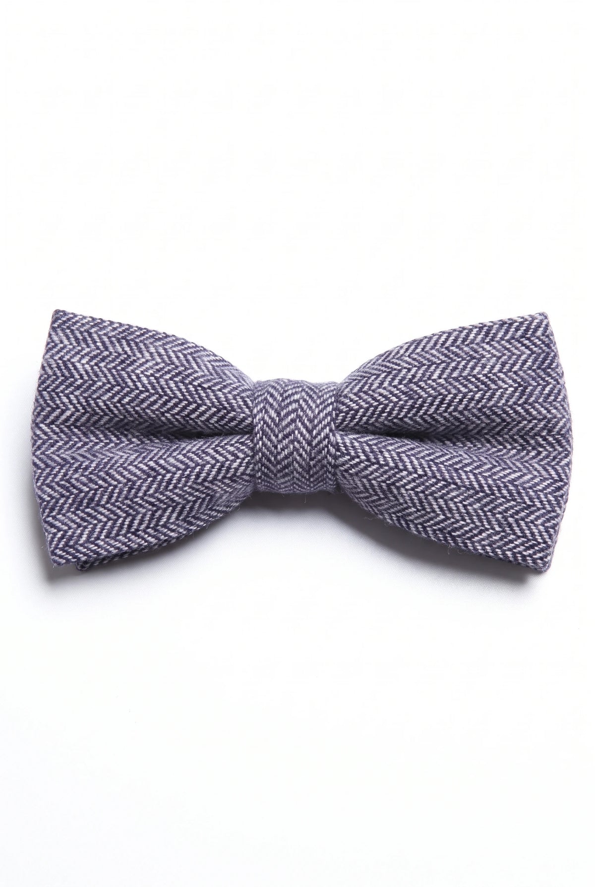 Herrfluga i fiskbensmönstrad tweed