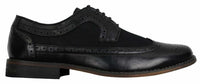 Herr Brogues Läderskor Italiensk Designer Smart Casual Brun Svart Marinblå Retro