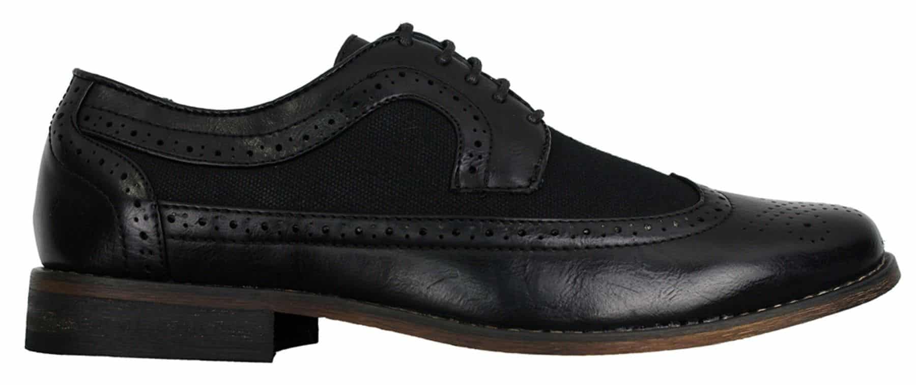 Herr Brogues Läderskor Italiensk Designer Smart Casual Brun Svart Marinblå Retro