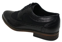 Herr Brogues Läderskor Italiensk Designer Smart Casual Brun Svart Marinblå Retro