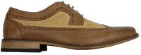 Herr Brogues Läderskor Italiensk Designer Smart Casual Brun Svart Marinblå Retro