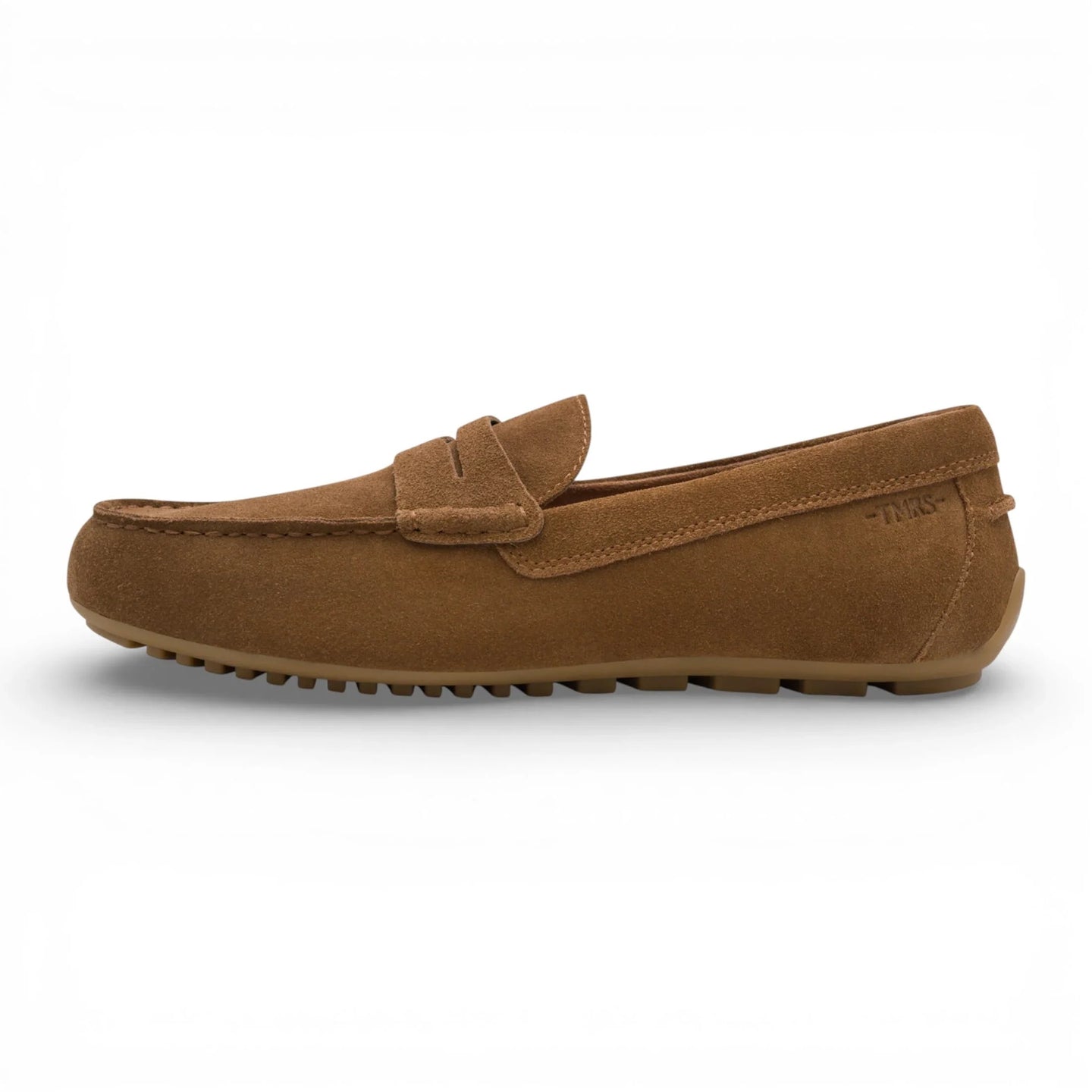 Bruna mocka-loafers för män
