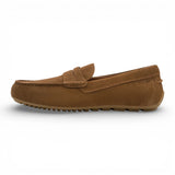 Bruna mocka-loafers för män