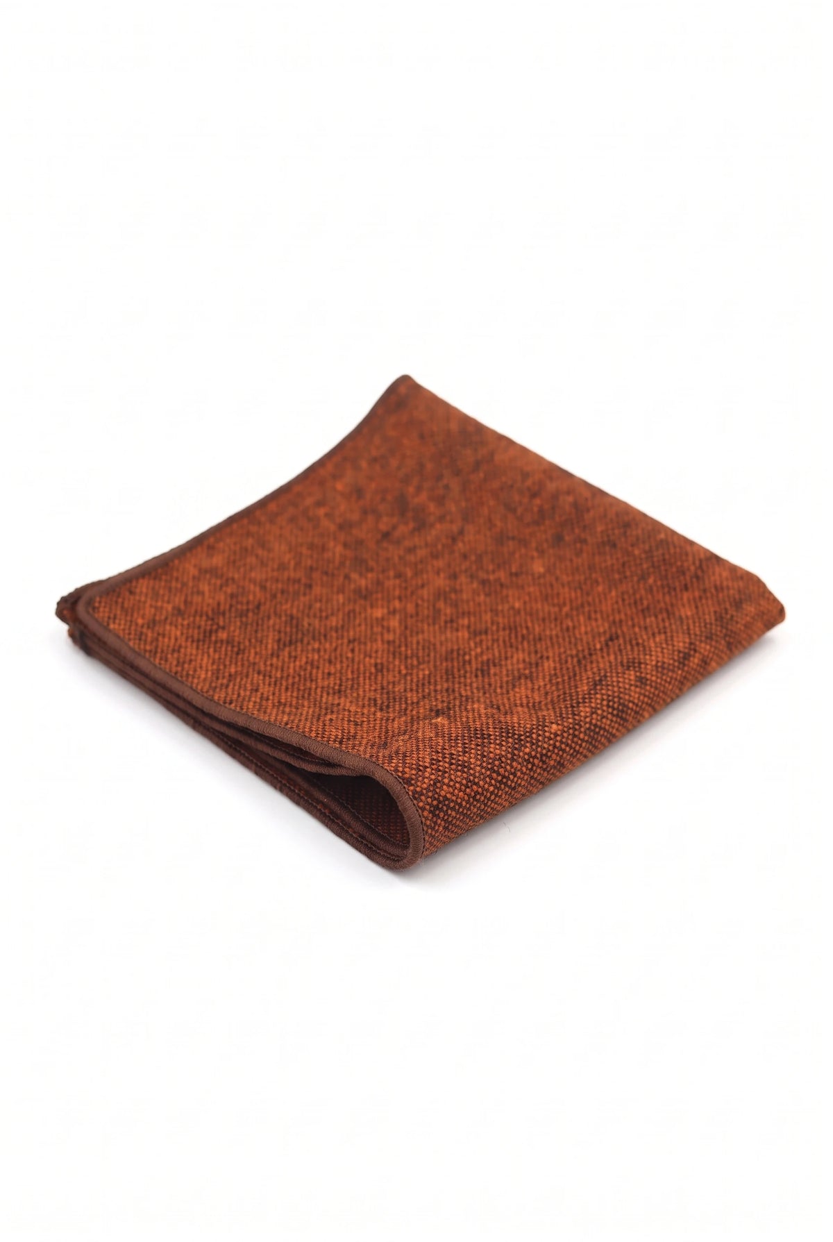 Herrnäsduk i brun tweed