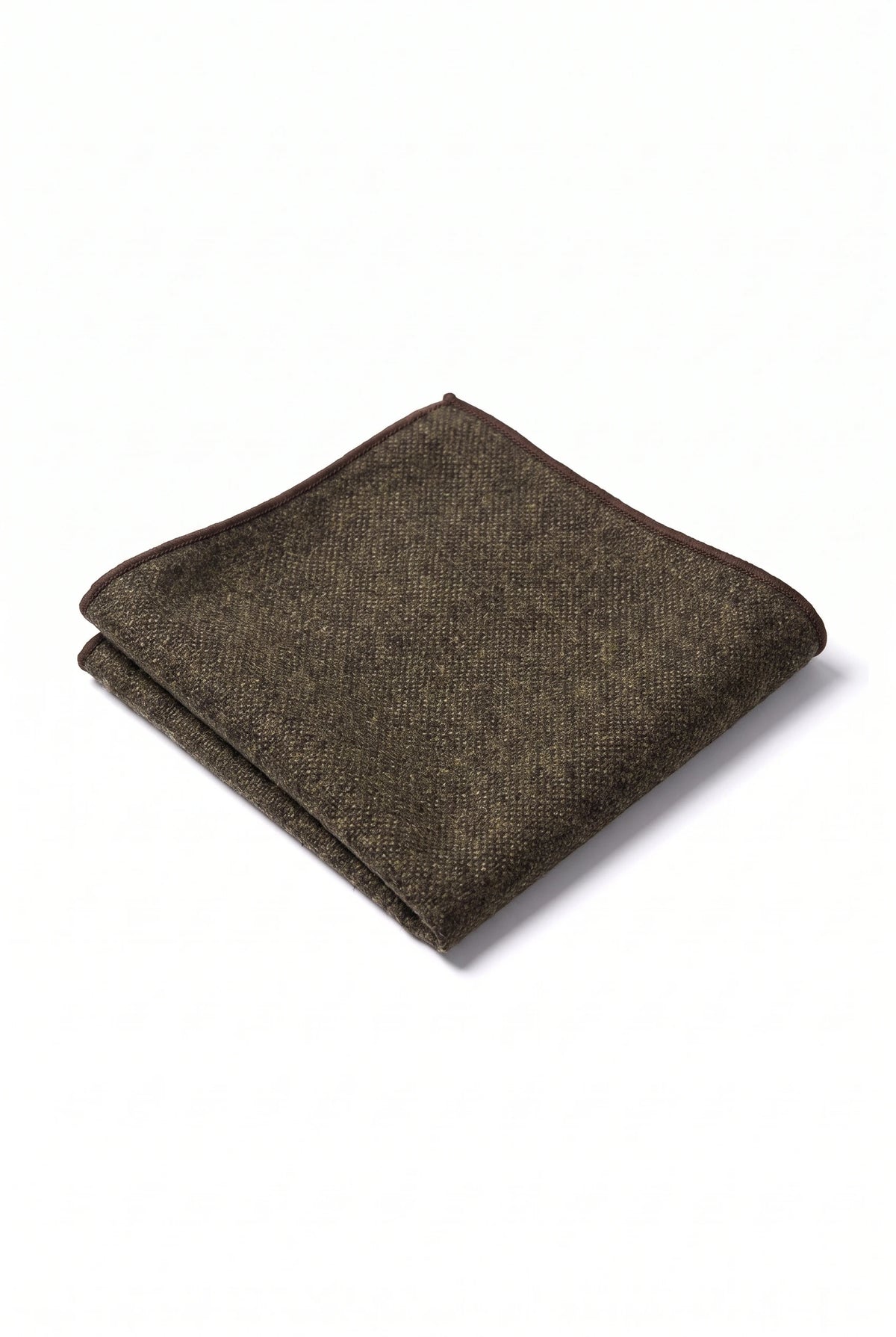 Herrnäsduk i brun tweed