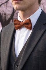 Herrfluga i brun tweed och ullblandning