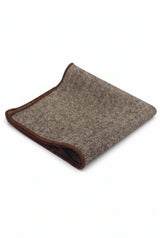 Herrnäsduk i brun tweed och ullblandning