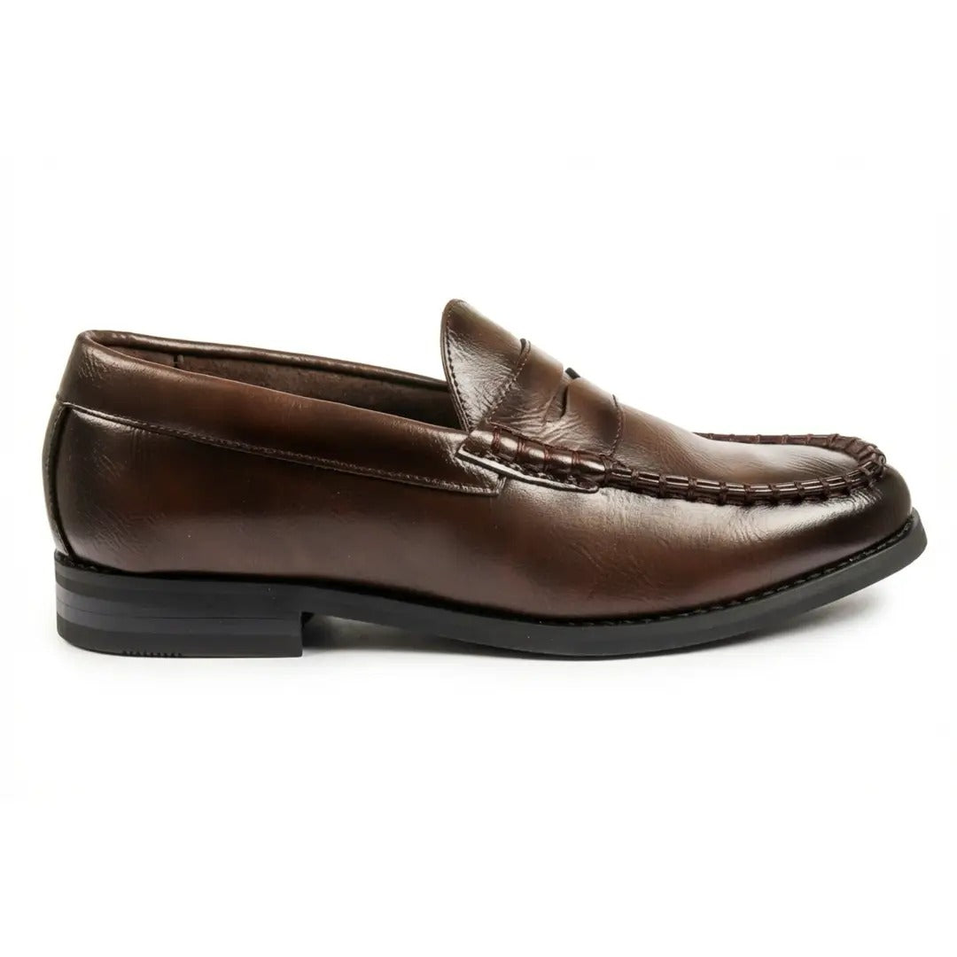 Klassiska Penny PU-läderloafers för män