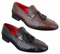 Klassiska loafers i PU-läder med tofsar