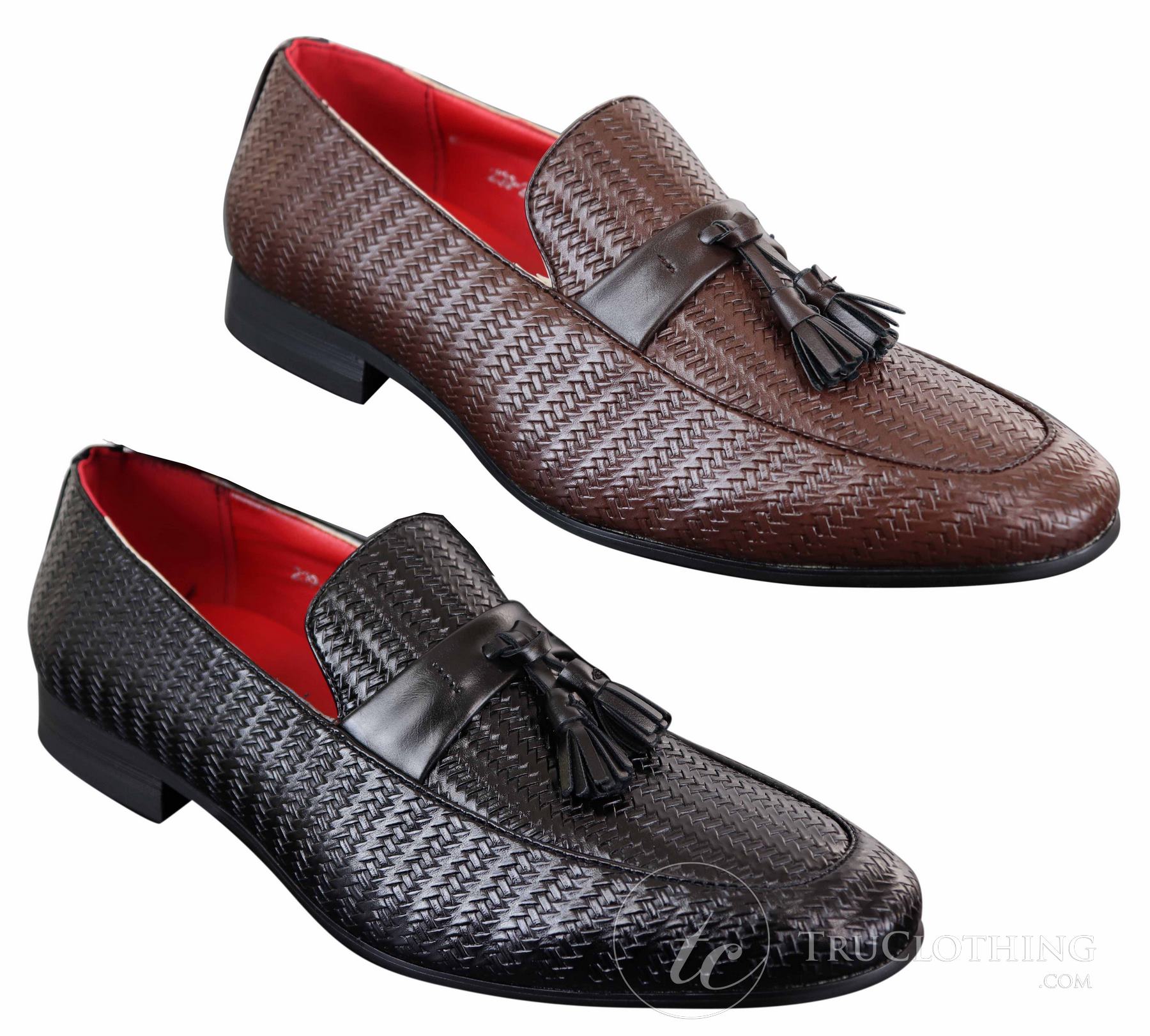Klassiska loafers i PU-läder med tofsar