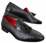 Klassiska loafers i PU-läder med tofsar