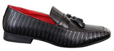 Klassiska loafers i PU-läder med tofsar