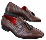 Klassiska loafers i PU-läder med tofsar