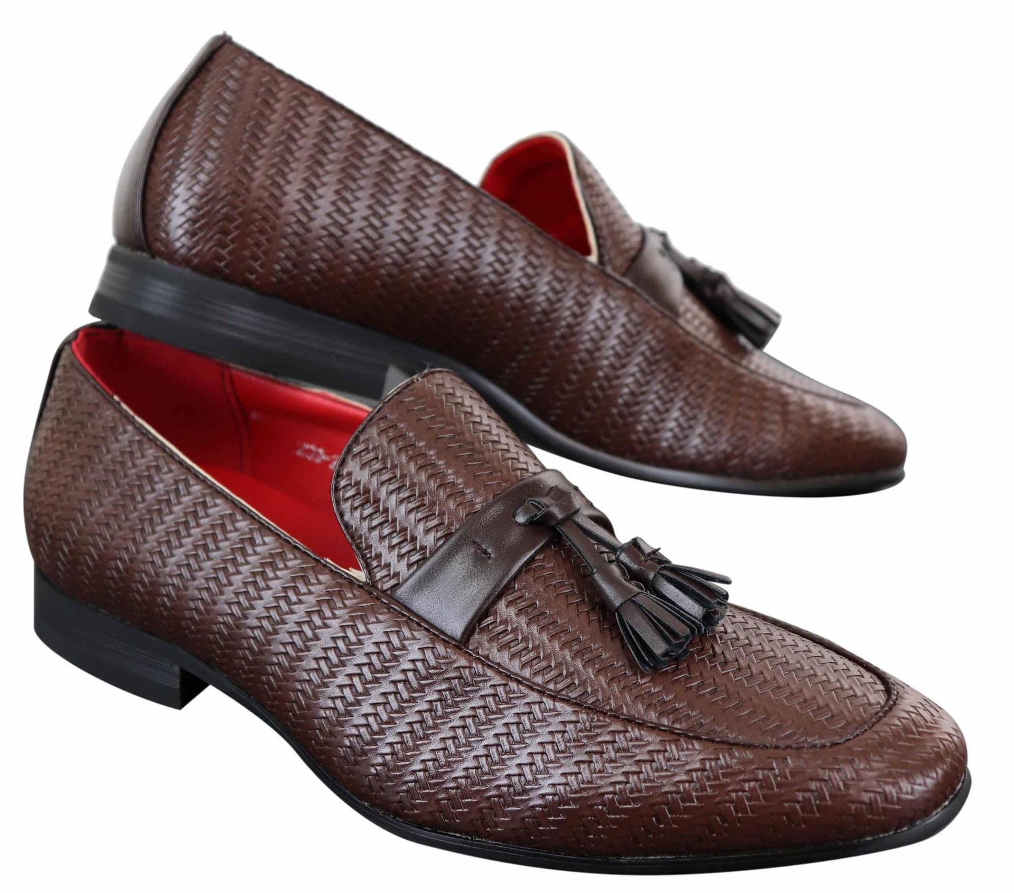 Klassiska loafers i PU-läder med tofsar