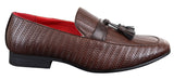 Klassiska loafers i PU-läder med tofsar