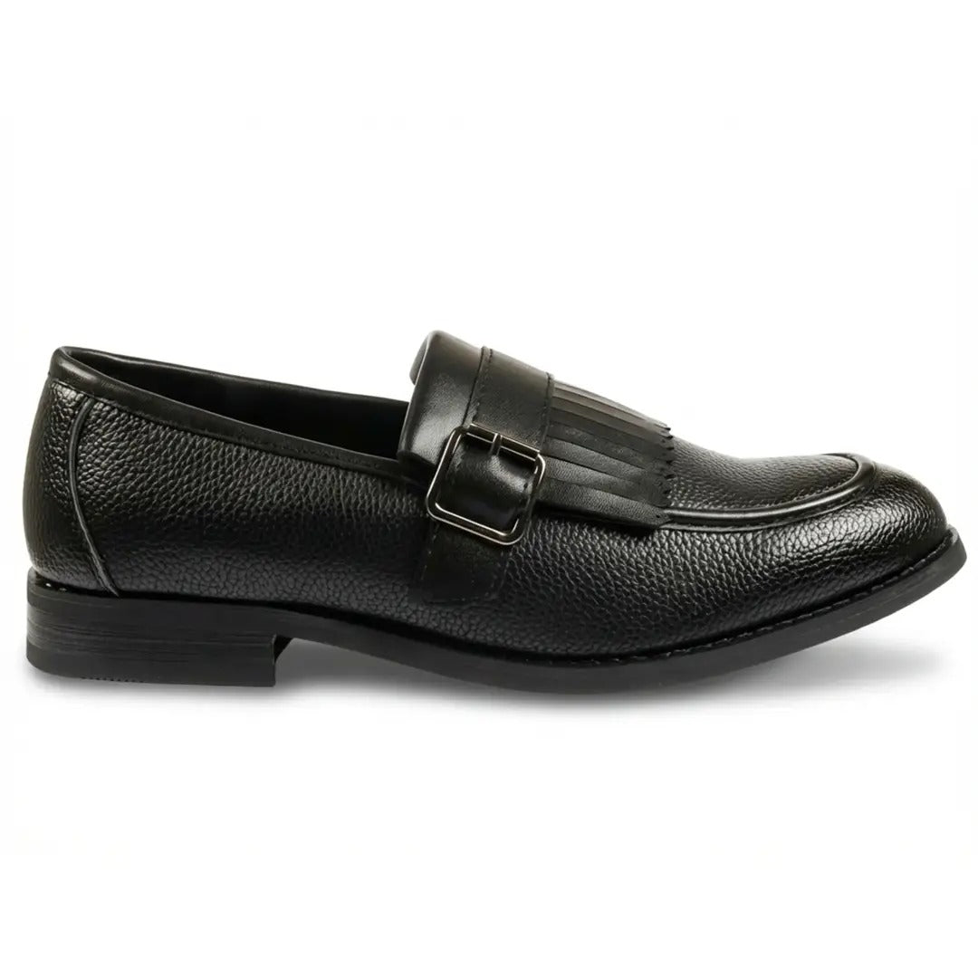 Herrloafers med fransar och munkremmar