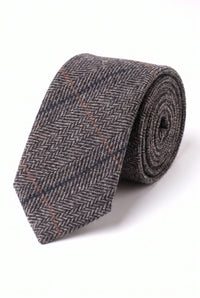 Herrslips i grå ullblandad tweed
