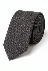 Herrslips i grå ullblandad tweed