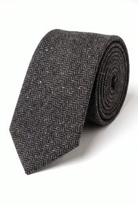 Herrslips i grå ullblandad tweed