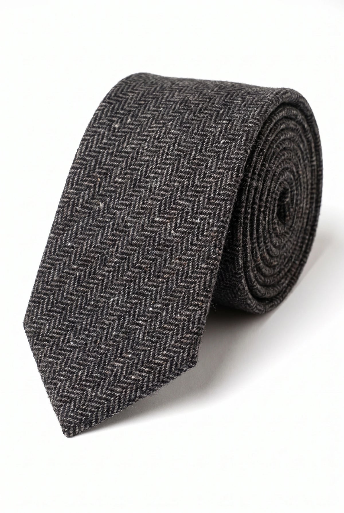 Herrslips i grå ullblandad tweed