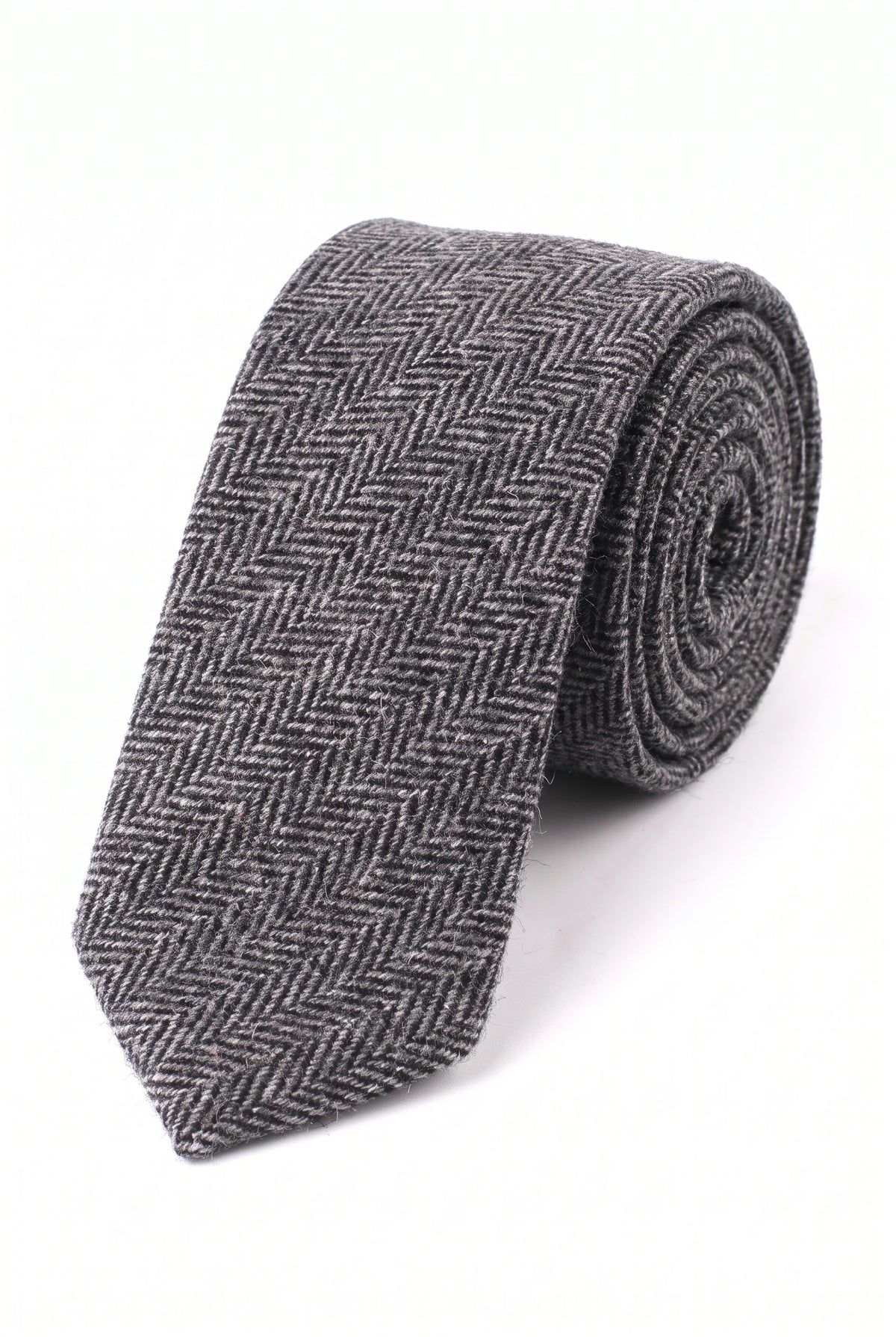 Herrslips i grå ullblandad tweed