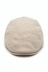 Beige klassisk platt keps för män