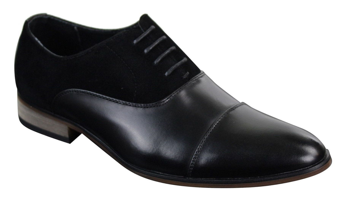 Herrskor i italienskt läder och mocka med snörning, eleganta casual bruna marinblå svarta designerskor