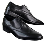 Herr Läder Brogues Italienska Designerskor Eleganta Formella Klassiska Retro