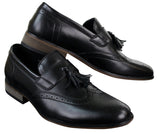 Herr Läderslip-On Tassle Brogues Bilskor Loafers Klassiska Vintage Retro