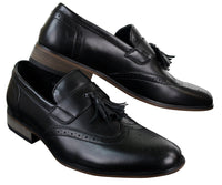 Herr Läderslip-On Tassle Brogues Bilskor Loafers Klassiska Vintage Retro