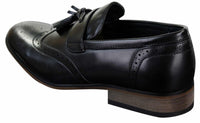 Herr Läderslip-On Tassle Brogues Bilskor Loafers Klassiska Vintage Retro