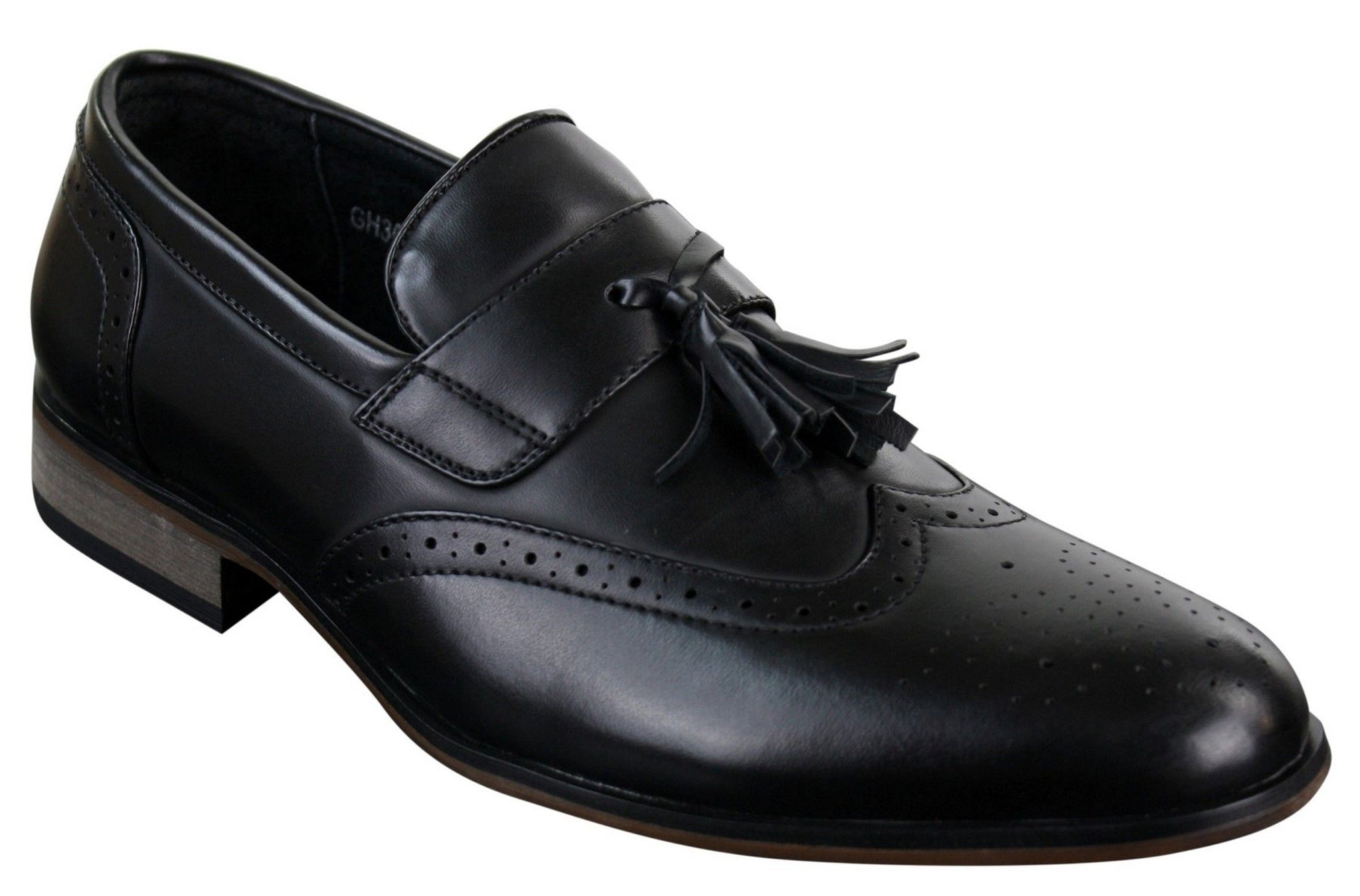 Herr Läderslip-On Tassle Brogues Bilskor Loafers Klassiska Vintage Retro