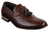Herr Läderslip-On Tassle Brogues Bilskor Loafers Klassiska Vintage Retro
