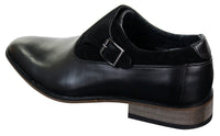 Herrskor i läder och mocka med slip-on-spänne, italienska designerskor, eleganta, casual och formella